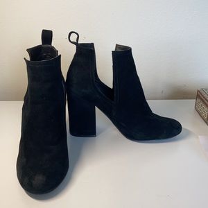 Steve Madden Faux Suede Booties w/ 4 inch heels
